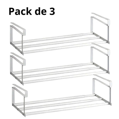 Organisateur d'étagères extensible pour chaussures, cuisine, sdb, livres etc