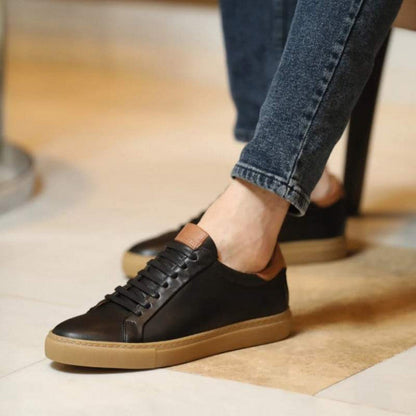 Sneakers en cuir Diego (Noir) - Hommes