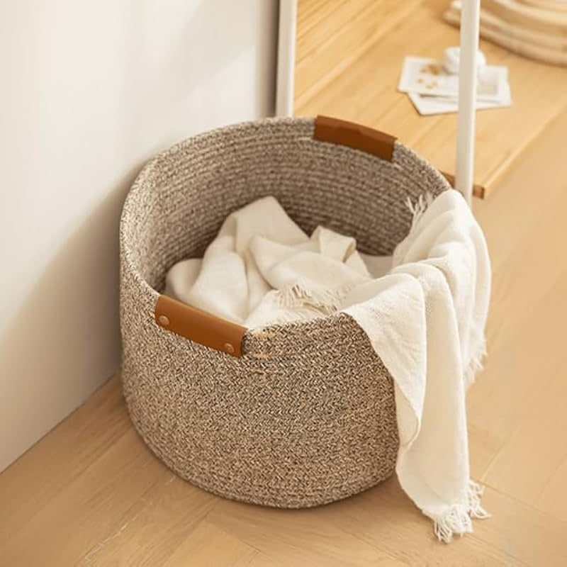 Panier de Rangement Boho Polyvalent - Beige - Grège