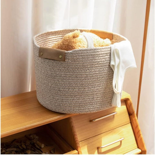 Panier de Rangement Boho Polyvalent - Beige - Grège