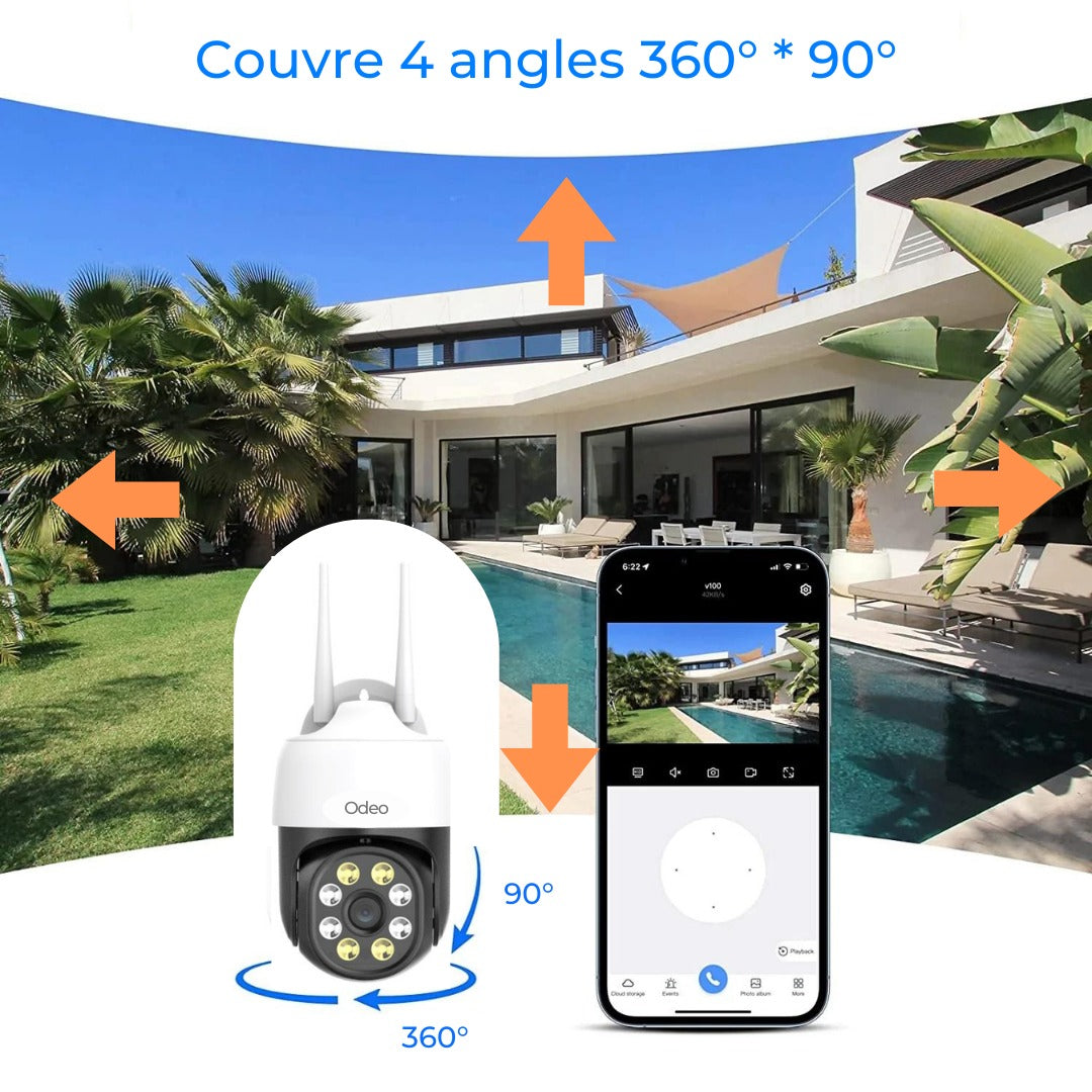 Camera de surveillance Sans Fil Smart - IP camera - ODEO CONNECT
