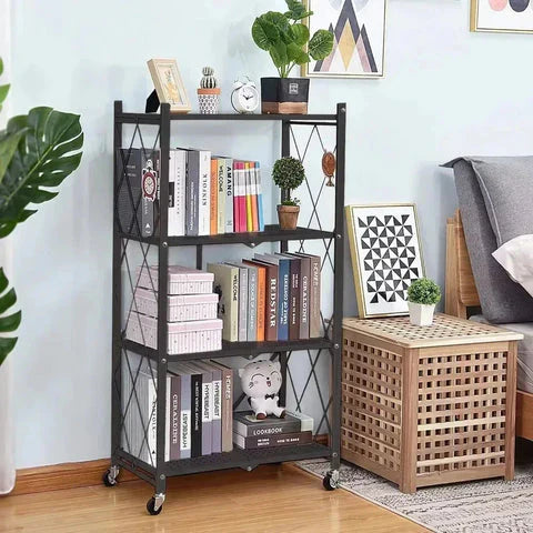 Étagère de Rangement Pliable pour Bureau et Cuisine – Solution de Stockage Pratique et Élégante